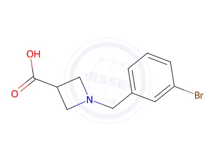 Chemical structure of 1-[(3-bromophenyl)methyl]azetidine-3-carboxylic acid