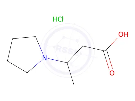 Chemical structure of 3-(Pyrrolidin-1-yl)butanoic acid hydrochloride