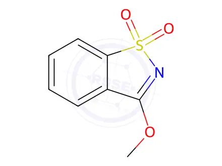 Chemical structure of 3-Methoxy-1,2-benzisothiazole 1,1-dioxide