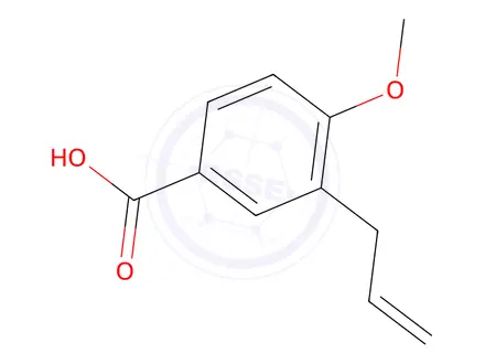 Chemical structure of Benzoic acid,4-methoxy-3-(2-propen-1-yl)-