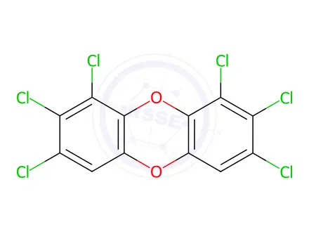 Chemical structure of 1,2,3,7,8,9-Hexachlorodibenzo-p-dioxin