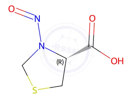 Chemical structure of (4R)-N-Nitroso Thiazolidine-4-carboxylic Acid