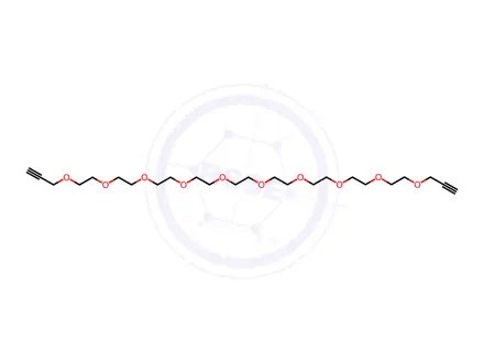 Chemical structure of Bis-propargyl-PEG10
