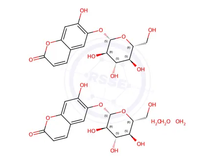 Chemical structure of Esculin sesquihydrate