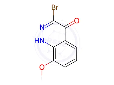 Chemical structure of 3-bromo-8-methoxycinnolin-4(1H)-one