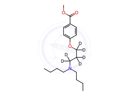 Chemical structure of 4-[3-(Dibutylamino)propoxy]benzoic Acid-d6 Methyl Ester