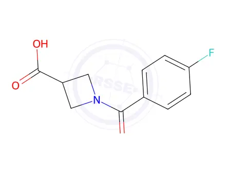 Chemical structure of 1-(4-fluorobenzoyl)azetidine-3-carboxylic acid
