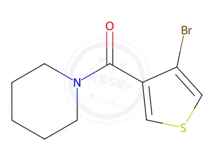 Chemical structure of (4-bromothiophen-3-yl)(piperidin-1-yl)methanone