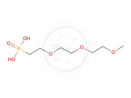 Chemical structure of (2-(2-(2-Methoxyethoxy)ethoxy)ethyl)phosphonic acid