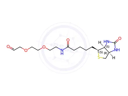 Chemical structure of Biotin-PEG2-C1-aldehyde