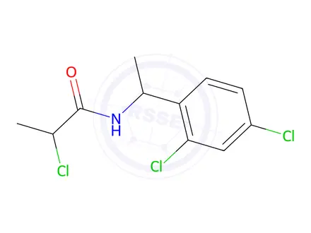 Chemical structure of 2-chloro-N-[1-(2,4-dichlorophenyl)ethyl]propanamide