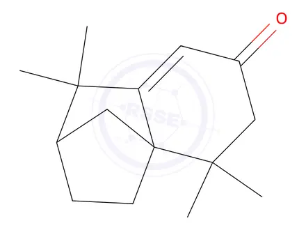 Chemical structure of 1,2,3,4,5,6-hexahydro-1,1,5,5-tetramethyl-7H-2,4a-methanonaphthalen-7-one
