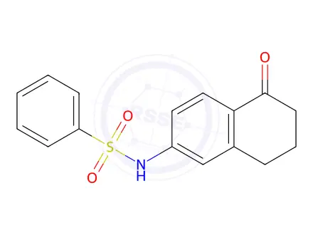 Chemical structure of N-(5-oxo-5,6,7,8-tetrahydronaphthalen-2-yl)benzenesulfonaMide