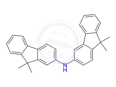 Chemical structure of N-(9,9-dimethyl-9H-fluoren-3-yl)-9,9-dimethyl-9H-fluoren-2-amine