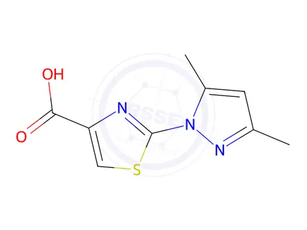 Chemical structure of 2-(3,5-Dimethyl-1H-pyrazol-1-yl)thiazole-4-carboxylic acid