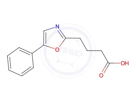 Chemical structure of 4-(5-phenyl-1,3-oxazol-2-yl)butanoic acid
