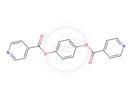 Chemical structure of 4-Pyridinecarboxylic acid, 4,4'-(1,4-phenylene) ester
