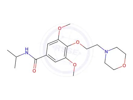 Chemical structure of N-Isopropyl-3,5-dimethoxy-4-(2-morpholinoethoxy)benzamide