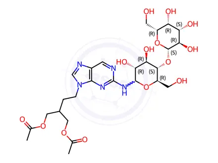 Chemical structure of Famciclovir N1-Lactose Adduct
