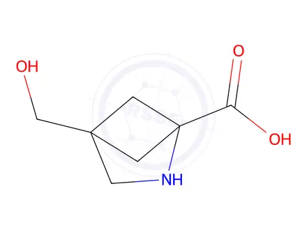 Chemical structure of 2-Azabicyclo[2.1.1]hexane-1-carboxylic acid, 4-(hydroxymethyl)-