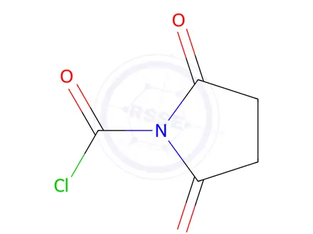 Chemical structure of 1-Pyrrolidinecarbonyl chloride, 2,5-dioxo-(9CI)