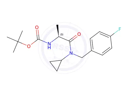 Chemical structure of {(S)-1-[Cyclopropyl-(4-fluoro-benzyl)-carbaMoyl]-ethyl}-carbaMic acid tert-butyl ester