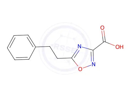 Chemical structure of 5-Phenethyl-1,2,4-oxadiazole-3-carboxylic acid