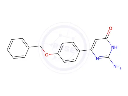 Chemical structure of 2-Amino-6-(4-(benzyloxy)phenyl)pyrimidin-4(3H)-one
