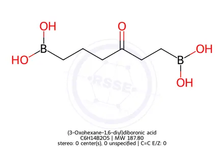 Chemical structure of (3-Oxohexane-1,6-diyl)diboronic acid