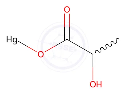 Chemical structure of (lactato-O1,O2)mercury