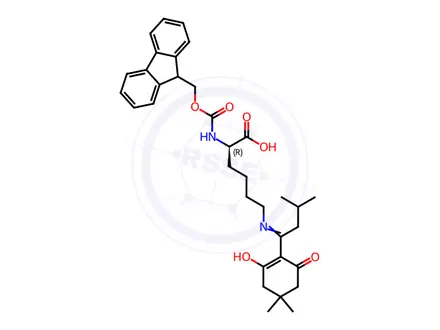 Chemical structure of Fmoc-D-Lys(Ivdde)-OH