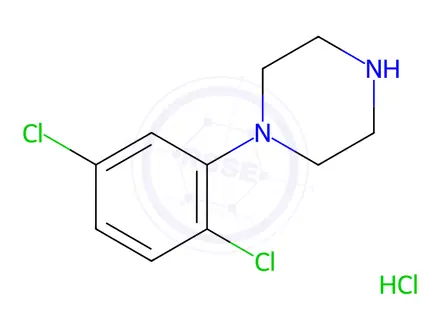 Chemical structure of 1-(2,5-dichlorophenyl)piperazine hydrochloride