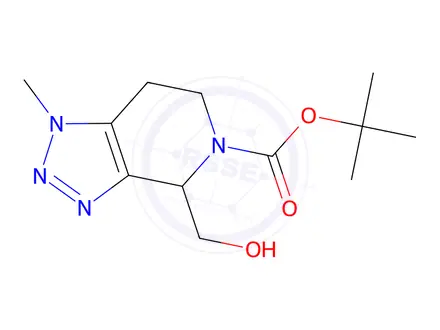 Chemical structure of tert-butyl 4-(hydroxymethyl)-1-methyl-6,7-dihydro-1H-[1,2,3]triazolo[4,5-c]pyridine-5(4H)-carboxylate