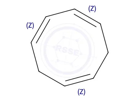 Chemical structure of 1,3,6-Cyclooctatriene.