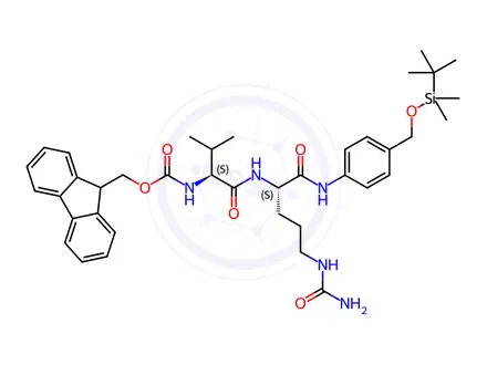 Chemical structure of Val-Cit-PAB-OSBT-B00