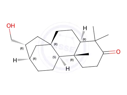 Chemical structure of ent-17-Hydroxykauran-3-one
