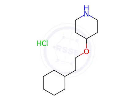 Chemical structure of 4-(2-Cyclohexylethoxy)piperidine hydrochloride