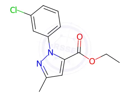 Chemical structure of Ethyl 1-(3-chlorophenyl)-3-methyl-1H-pyrazole-5-carboxylate