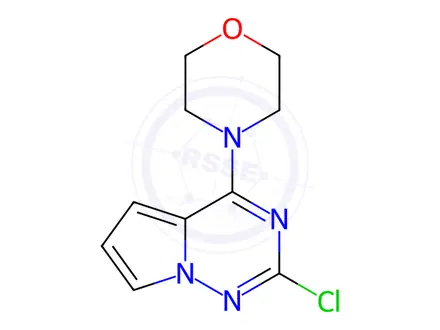 Chemical structure of 4-{2-chloropyrrolo[2,1-f][1,2,4]triazin-4-yl}morpholine