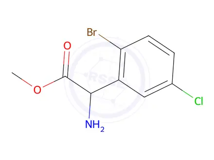 Chemical structure of Methyl 2-amino-2-(2-bromo-5-chlorophenyl)acetate