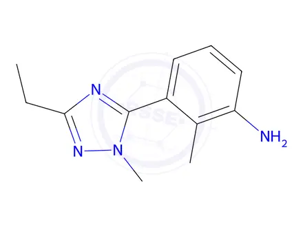 Chemical structure of 3-(3-Ethyl-1-methyl-1h-1,2,4-triazol-5-yl)-2-methylaniline