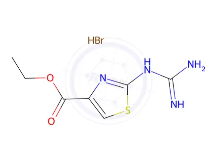 Chemical structure of Ethyl 2-carbamimidamido-1,3-thiazole-4-carboxylate hydrobromide