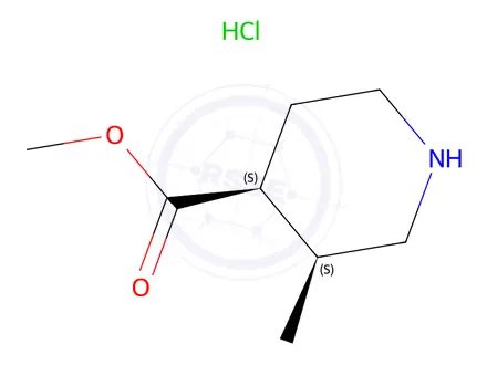 Chemical structure of Methyl (3S,4S)-3-methylpiperidine-4-carboxylate hydrochloride