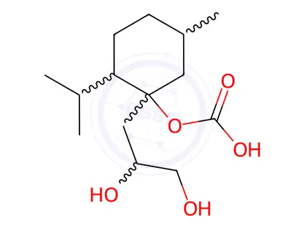 Chemical structure of Carbonic acid, menthyl ester, monoester with 1,2-propanediol