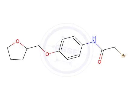 Chemical structure of 2-Bromo-N-[4-(tetrahydro-2-furanylmethoxy)phenyl]-acetamide