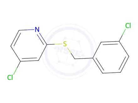 Chemical structure of 4-Chloro-2-((3-chlorobenzyl)thio)pyridine