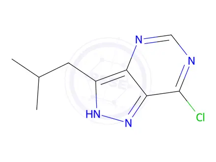 Chemical structure of 3-Isobutyl-7-chloro-pyrazolo[4,3-d]pyrimidine