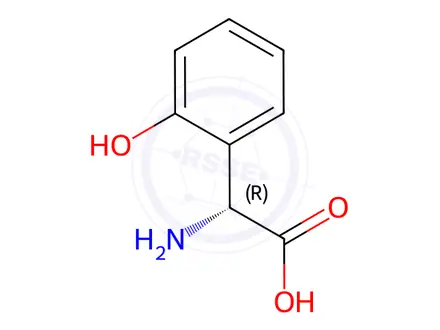 Chemical structure of (R)-2-amino-2-(2-hydroxyphenyl)acetic acid