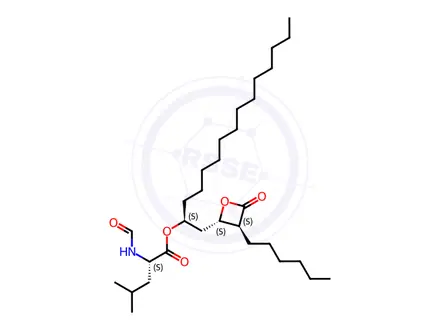 Chemical structure of Orlistat Tetradecyl Ester