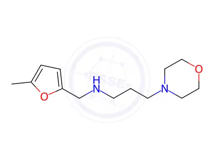Chemical structure of N-((5-methylfuran-2-yl)methyl)-3-morpholinopropan-1-amine